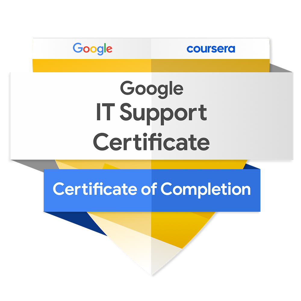 Google IT Support Professional Certificate credential